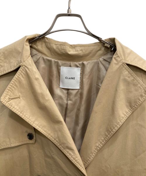 CLANE（クラネ）CLANE (クラネ) バックフリルスリーブトレンチコート ベージュ サイズ:2の古着・服飾アイテム