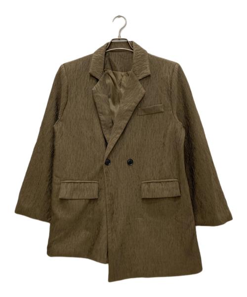 ANDREA&Co.（アンドレアアンドコー）ANDREA&Co. (アンドレアアンドコー) モダンシルエットジャケット+モダンシルエットワンピース(2set) ブラウン サイズ:Fの古着・服飾アイテム