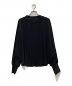 BEARDSLEYビアズリー）の古着「ニットコンビドルマンブラウス」｜ブラック