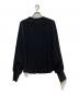 BEARDSLEY（ビアズリー）の古着「ニットコンビドルマンブラウス」｜ブラック