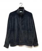 PUMAプーマ）の古着「ベロアトラックジャケット」｜ブラック