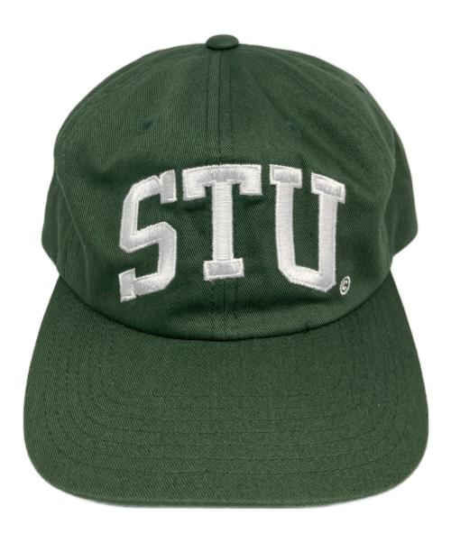 stussy（ステューシー）stussy (ステューシー) Arch Strapback Cap/アーチストラップバックキャップ グリーンの古着・服飾アイテム