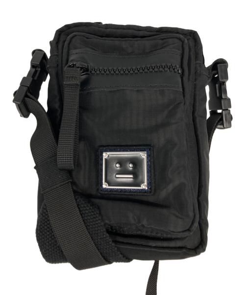 Acne studios（アクネ ストゥディオス）ACNE STUDIOS (アクネ ストゥディオス) ロゴプレートポケットバッグ ブラックの古着・服飾アイテム