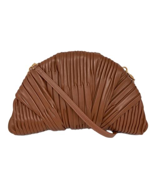 Kate Spade（ケイトスペード）Kate Spade (ケイトスペード) パティスリー プリーテッド 3D クロワッサン クラッチ ブラウンの古着・服飾アイテム