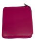MAISON KITSUNE (メゾンキツネ) ラウンドジップスクエアウォレット ピンク：9000円