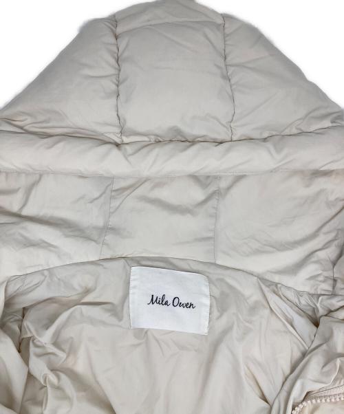 Mila Owen（ミラオーウェン）Mila Owen (ミラオーウェン) サスティナブルサイドリボンダウンポンチョ ホワイト サイズ:FREEの古着・服飾アイテム