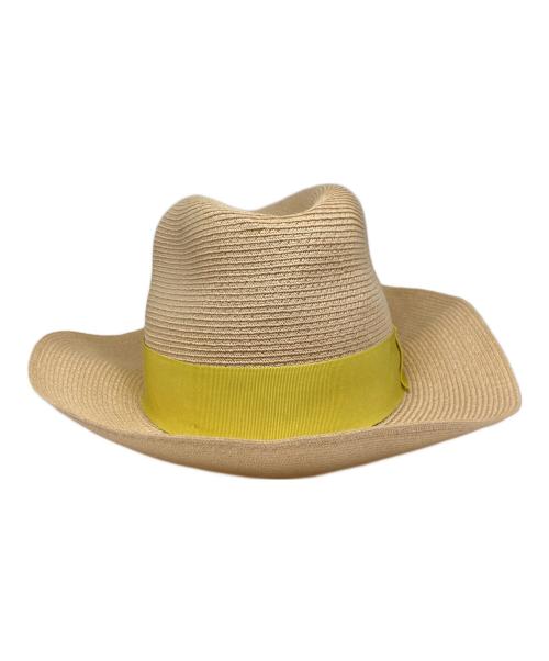 BORSALINO（ボルサリーノ）BORSALINO (ボルサリーノ) ストローハット ベージュの古着・服飾アイテム