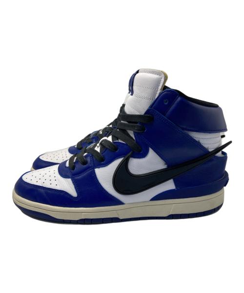 NIKE（ナイキ）NIKE (ナイキ) AMBUSH (アンブッシュ) DUNK HIGH ダンクハイ スニーカー ブルー×ホワイト サイズ:28.5の古着・服飾アイテム