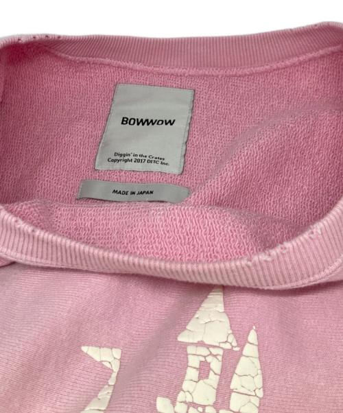 BOWWOW（バウワウ）BOWWOW (バウワウ) WONDER LAND CREW SWEAT SHIRTS/ワンダーランドクルースウェットシャツ ピンク サイズ:XLの古着・服飾アイテム