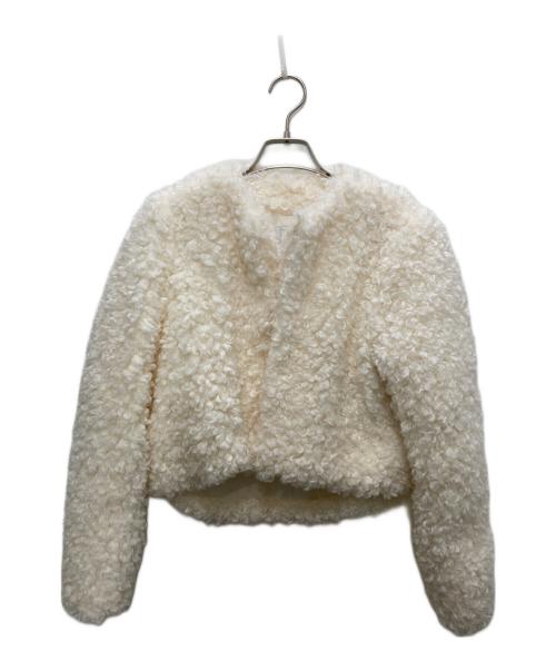 eimy istoire（エイミーイストワール）eimy istoire (エイミーイストワール) プードルショートジャケット ホワイト サイズ:Fの古着・服飾アイテム