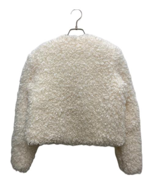 eimy istoire（エイミーイストワール）eimy istoire (エイミーイストワール) プードルショートジャケット ホワイト サイズ:Fの古着・服飾アイテム