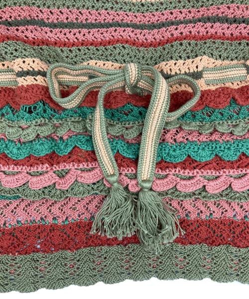 POLO RALPH LAUREN（ポロ・ラルフローレン）POLO RALPH LAUREN (ポロ・ラルフローレン) クロシェニット カーキ×ブラウン サイズ:XLの古着・服飾アイテム