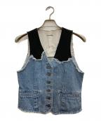 FRAMeWORKフレームワーク）の古着「ドッキングミニベスト」｜インディゴ