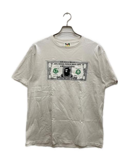 A BATHING APE（ア ベイシング エイプ）A BATHING APE (ア ベイシング エイプ) プリントTシャツ ホワイト サイズ:XLの古着・服飾アイテム