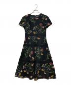 GRACE CONTINENTAL（グレースコンチネンタル）の古着「メッシュマルチフラワーワンピース」｜ブラック