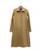 BURBERRY BLUE LABELバーバリーロンドンブルーレーベル）の古着「アンゴラノバチェックコート」｜ベージュ