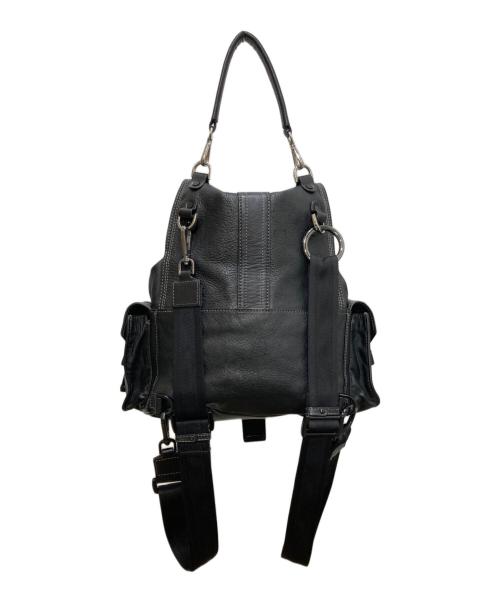 DIESEL（ディーゼル）DIESEL (ディーゼル) レザーリュック ブラックの古着・服飾アイテム