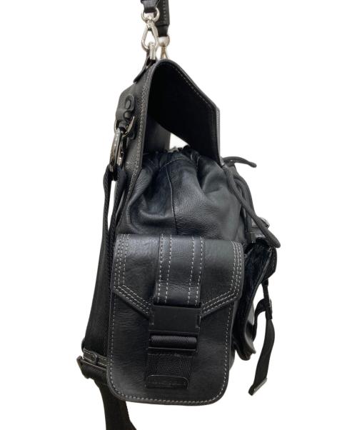 DIESEL（ディーゼル）DIESEL (ディーゼル) レザーリュック ブラックの古着・服飾アイテム