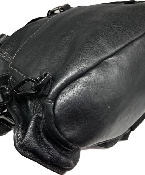 DIESEL（ディーゼル）DIESEL (ディーゼル) レザーリュック ブラックの古着・服飾アイテム