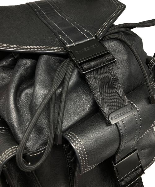 DIESEL（ディーゼル）DIESEL (ディーゼル) レザーリュック ブラックの古着・服飾アイテム