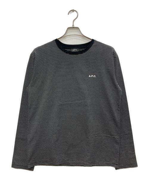 A.P.C.（アーペーセー）A.P.C. (アーペーセー) ボーダーカットソー ブラック サイズ:Mの古着・服飾アイテム