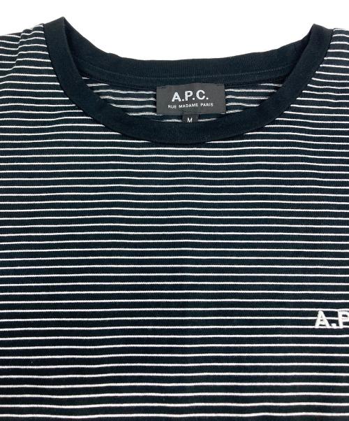 A.P.C.（アーペーセー）A.P.C. (アーペーセー) ボーダーカットソー ブラック サイズ:Mの古着・服飾アイテム