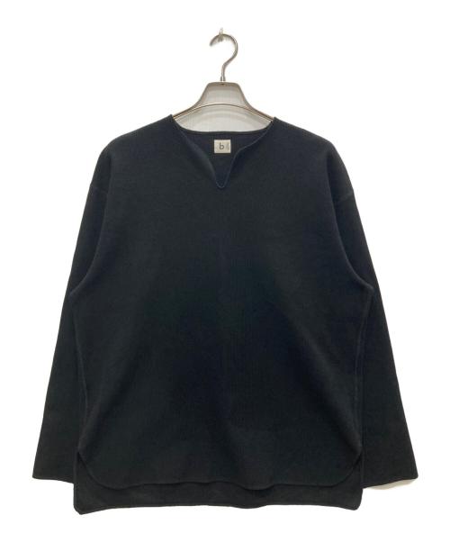 BLURHMS（ブラームス）blurhms (ブラームス) Rough&Smooth Thermal Over Neck L/S/ラフ＆スムース サーマル オーバー ネック ロングスリーブ ブラック サイズ:3の古着・服飾アイテム