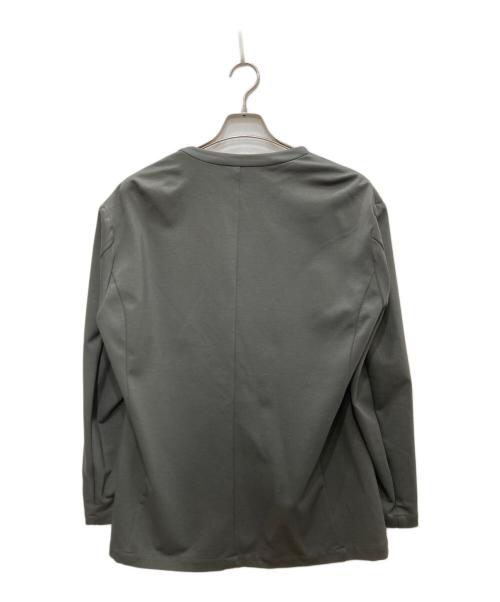 ATTACHMENT（アタッチメント）ATTACHMENT (アタッチメント) PONTE JERSEY COLLARLESS BIG CARDIGAN カーキ サイズ:1の古着・服飾アイテム