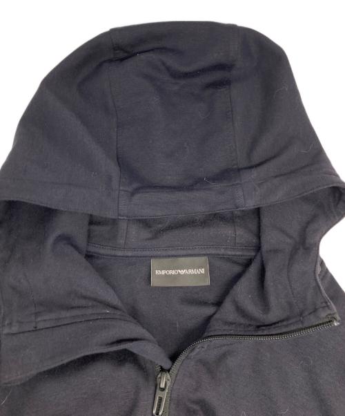 EMPORIO ARMANI（エンポリオアルマーニ）EMPORIO ARMANI (エンポリオアルマーニ) フーデッドジャケット ネイビー サイズ:Ｍの古着・服飾アイテム