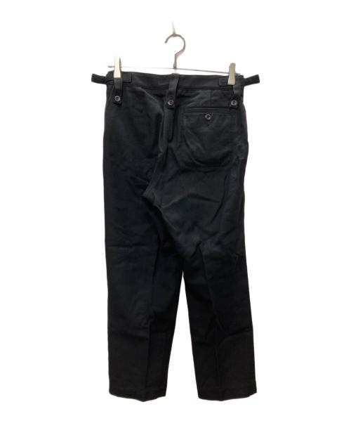 MHL（エムエイチエル）MHL (エムエイチエル) ウール サージ ミリタリー トラウザーズ ブラック サイズ:2の古着・服飾アイテム