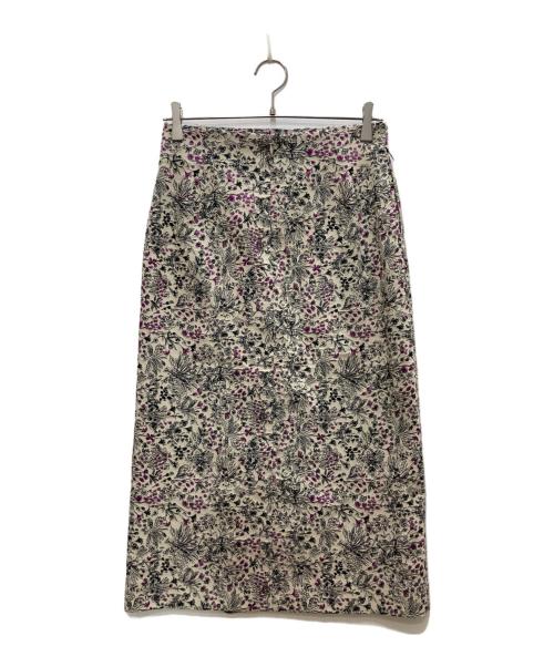 TOMORROW LAND（トゥモローランド）TOMORROW LAND (トゥモローランド) グラスランドジャカード ミディタイトスカート ホワイト サイズ:36の古着・服飾アイテム