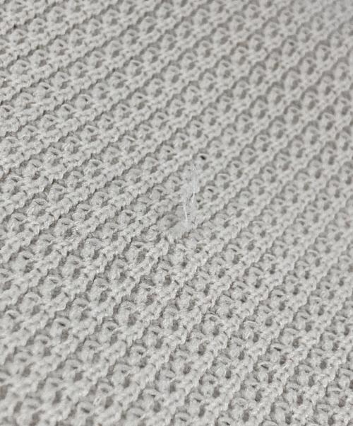 HUF（ハフ）HUF (ハフ) ニットポロシャツ ベージュ×ネイビー サイズ:Ｌの古着・服飾アイテム