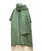 DRAWERドゥロワー）の古着「ハーフスリーブガウンコート」｜グリーン