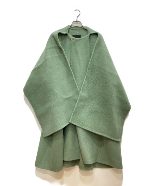 DRAWER（ドゥロワー）Drawer (ドゥロワー) ハーフスリーブガウンコート グリーン サイズ:36の古着・服飾アイテム