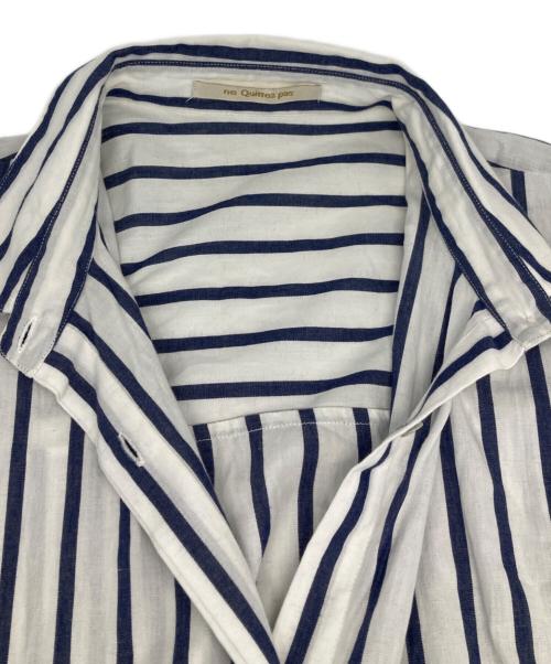 ne quittez pas（ヌキテパ）ne quittez pas (ヌキテパ) ストライプシャツワンピース ネイビー×ホワイト サイズ:不明の古着・服飾アイテム