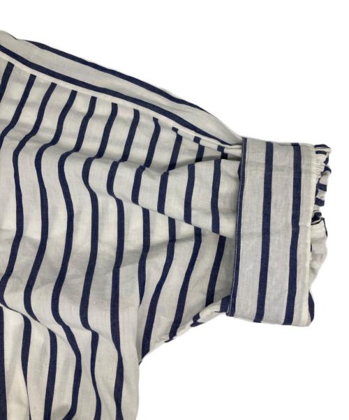 ne quittez pas（ヌキテパ）ne quittez pas (ヌキテパ) ストライプシャツワンピース ネイビー×ホワイト サイズ:不明の古着・服飾アイテム