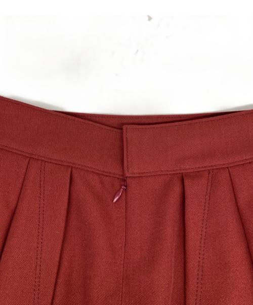 beautiful people（ビューティフルピープル）beautiful people (ビューティフルピープル) プリーツスカート レッド サイズ:38の古着・服飾アイテム