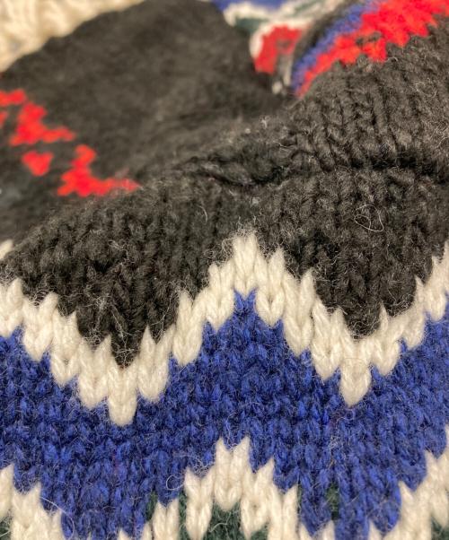 POLO RALPH LAUREN（ポロ・ラルフローレン）POLO RALPH LAUREN (ポロ・ラルフローレン) 総柄ニットジャケット ホワイト×ブラック サイズ:Ｓ 未使用品の古着・服飾アイテム