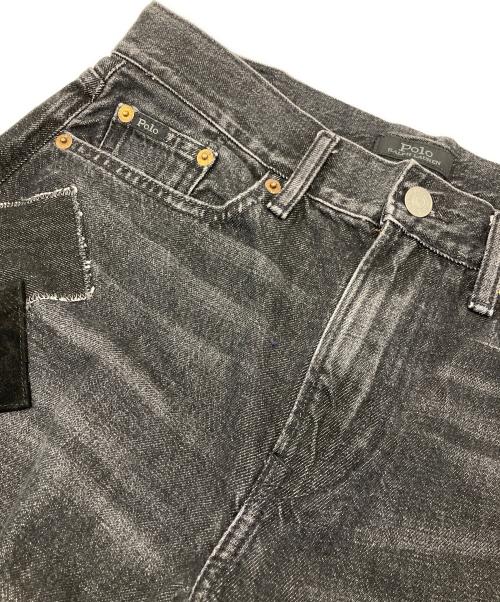 POLO RALPH LAUREN（ポロ・ラルフローレン）POLO RALPH LAUREN (ポロ・ラルフローレン) パッチワークデニムパンツ ブラック サイズ:25の古着・服飾アイテム