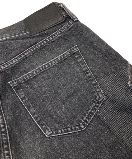 POLO RALPH LAUREN（ポロ・ラルフローレン）POLO RALPH LAUREN (ポロ・ラルフローレン) パッチワークデニムパンツ ブラック サイズ:25の古着・服飾アイテム
