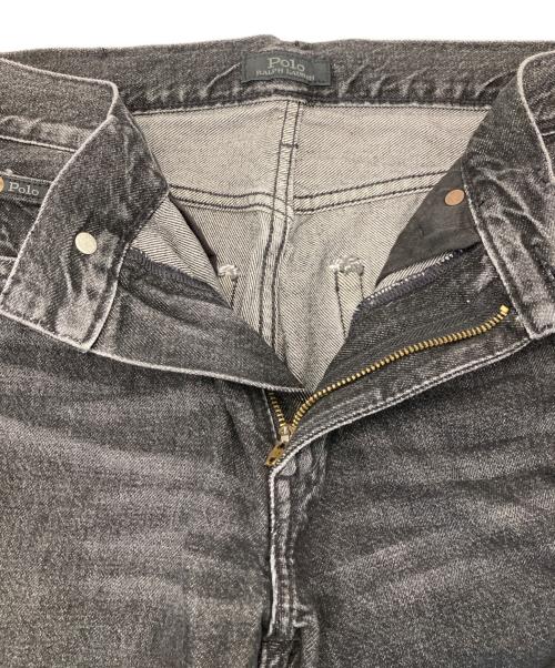 POLO RALPH LAUREN（ポロ・ラルフローレン）POLO RALPH LAUREN (ポロ・ラルフローレン) 装飾デニムパンツ ブラック サイズ:25Rの古着・服飾アイテム