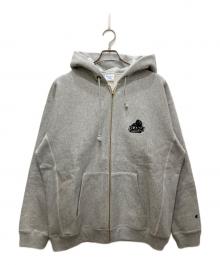 Champion×X-LARGE（チャンピオン×エクストララージ）の古着「ジップパーカー」｜グレー