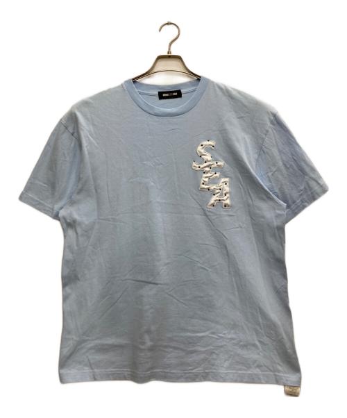 WIND AND SEA（ウィンダンシー）WIND AND SEA (ウィンダンシー) ロゴtシャツ ブルー サイズ:Ｌの古着・服飾アイテム