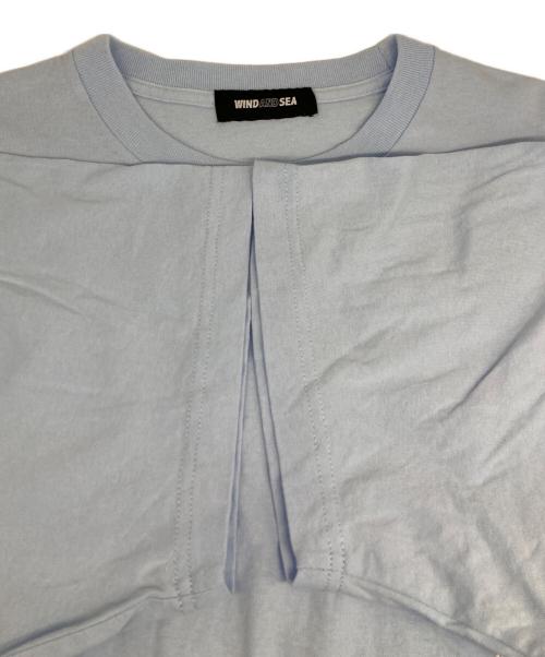 WIND AND SEA（ウィンダンシー）WIND AND SEA (ウィンダンシー) ロゴtシャツ ブルー サイズ:Ｌの古着・服飾アイテム