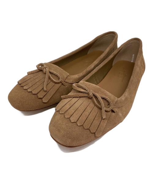 Le Talon（ル タロン）Le Talon (ル タロン) レザーキルトタッセルフラット ブラウン サイズ:24 1/2の古着・服飾アイテム