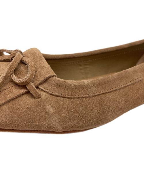 Le Talon（ル タロン）Le Talon (ル タロン) レザーキルトタッセルフラット ブラウン サイズ:24 1/2の古着・服飾アイテム