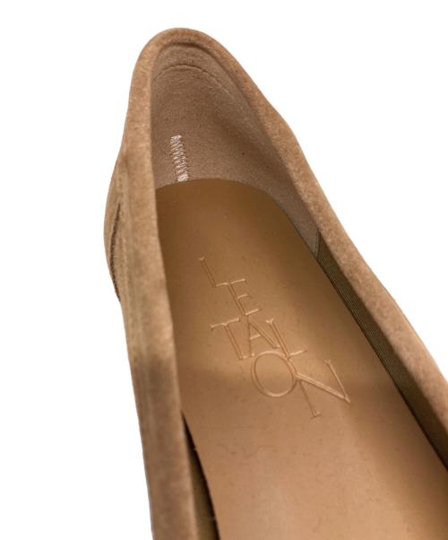 Le Talon（ル タロン）Le Talon (ル タロン) レザーキルトタッセルフラット ブラウン サイズ:24 1/2の古着・服飾アイテム