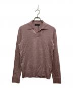 ERMENEGILDO ZEGNAエルメネジルド・ゼニア）の古着「カシミヤブレンドニットポロ」｜ピンク