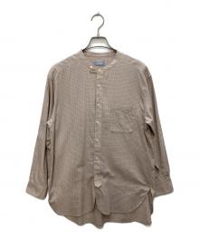 MACKINTOSH PHILOSOPHY（マッキントッシュ フィロソフィー）の古着「GREY LABEL バンドカラーチェックシャツ」｜ブラウン