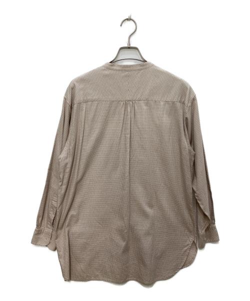 MACKINTOSH PHILOSOPHY（マッキントッシュ フィロソフィー）MACKINTOSH PHILOSOPHY (マッキントッシュ フィロソフィー) GREY LABEL バンドカラーチェックシャツ ブラウン サイズ:2の古着・服飾アイテム